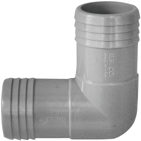 Boshart 1-1/2 In. 90 Deg. Polypropylene Insert Elbow 1/4 Bend UPPE-15